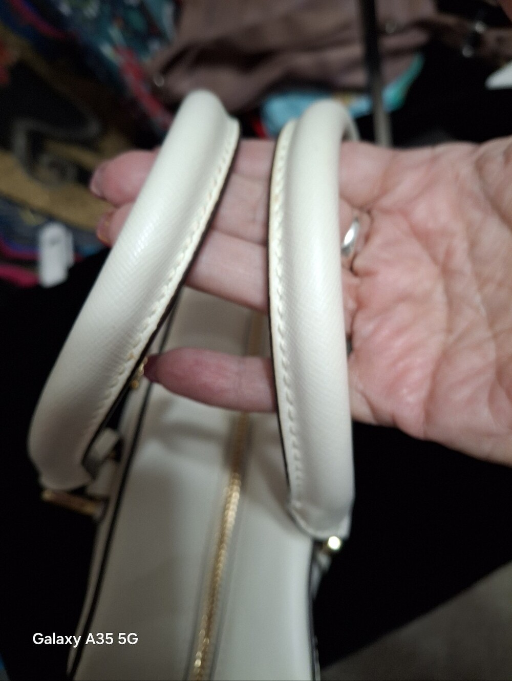 Tory Burch Mini Square Robinson satchel bag in Ivory 9.5x6x4 - Picture 11 of 15
